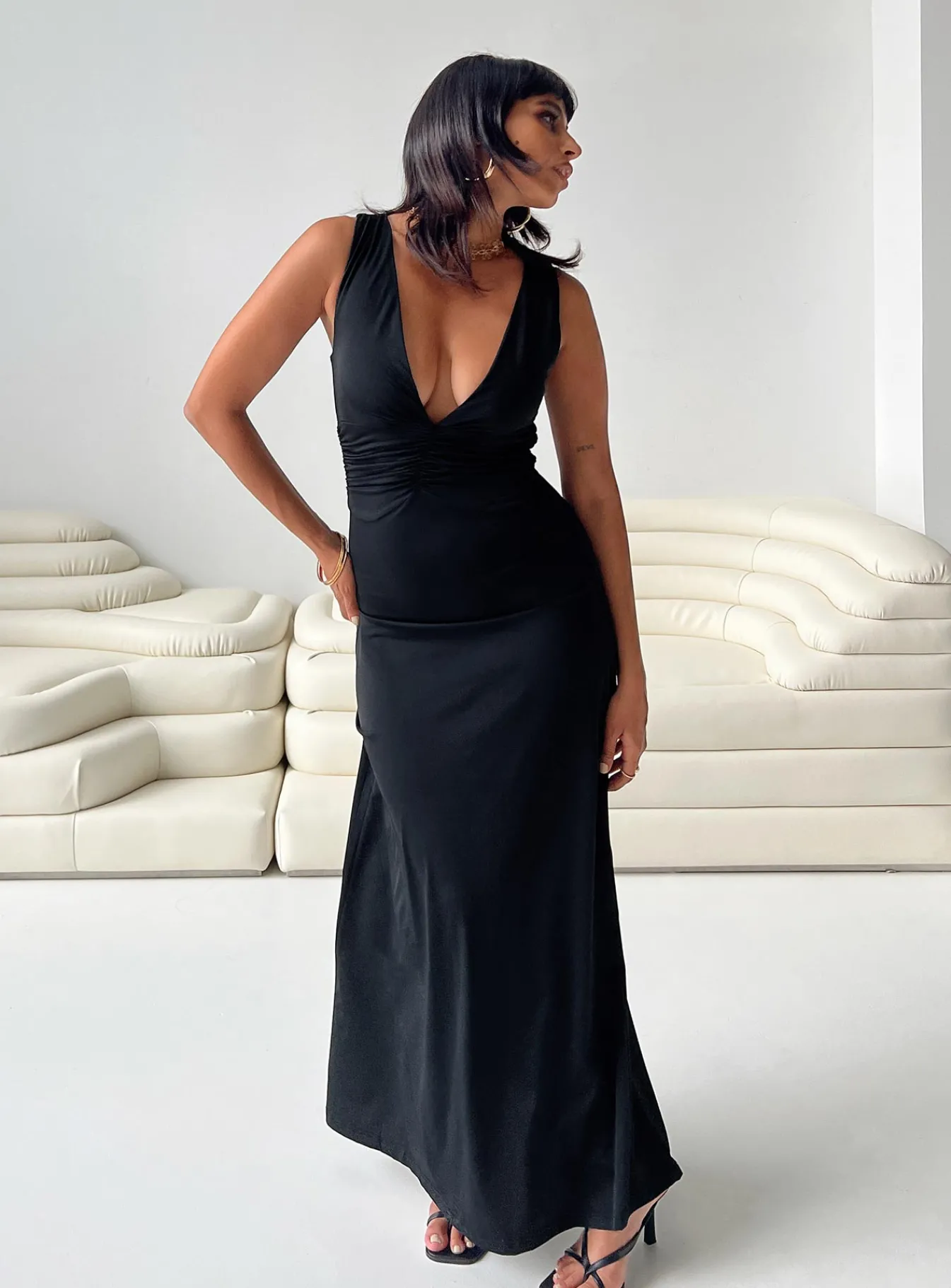 Princess Polly Ellia Maxi Dress Black Cheap