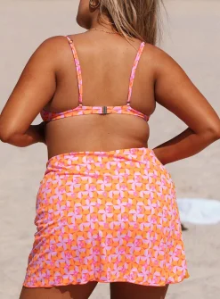 Princess Polly Ellie Bikini Top  Orange / Pink Shop