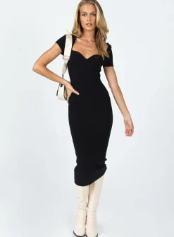 Princess Polly Ellisen Midi Dress  Black Best Sale