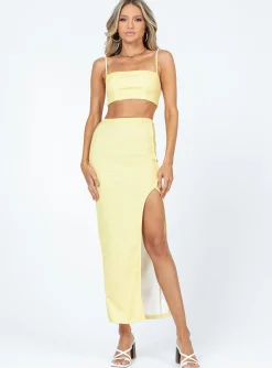 Princess Polly Ellyana Set  Yellow Flash Sale