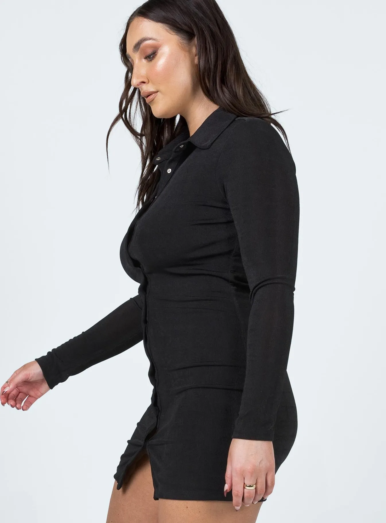 Princess Polly Elody Long Sleeve Mini Dress Black Best Sale