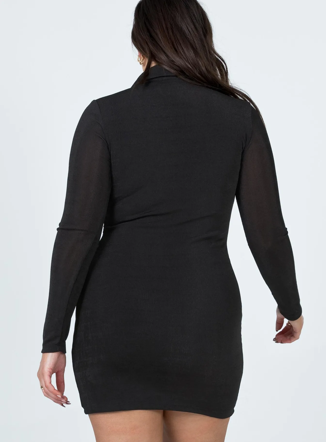 Princess Polly Elody Long Sleeve Mini Dress Black Best Sale