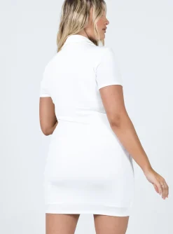 Princess Polly Elody Short Sleeve Mini Dress  White Best