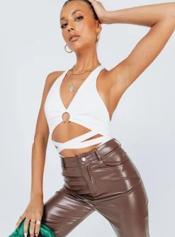 Princess Polly Elon Bodysuit  White Hot
