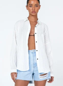 Princess Polly Elona Shirt White Discount