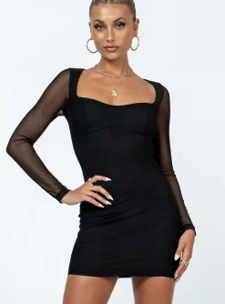 Princess Polly Elora Mini Dress  Black Flash Sale