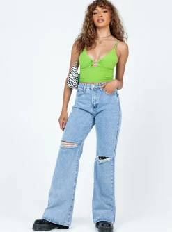 Princess Polly Elora Top Green Clearance