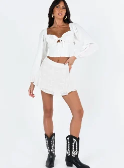 Princess Polly Elouise Long Sleeve Top   White Cheap