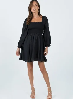 Princess Polly Elowen Mini Dress  Black Sale