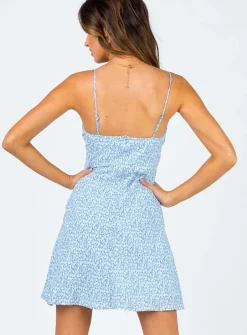 Princess Polly Elvia Mini Dress Blue Cheap