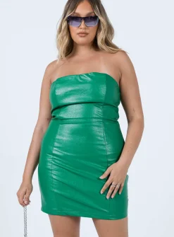 Princess Polly Elyse Strapless Mini Dress  Green Flash Sale