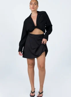 Princess Polly Em Mini Skirt Black Clearance