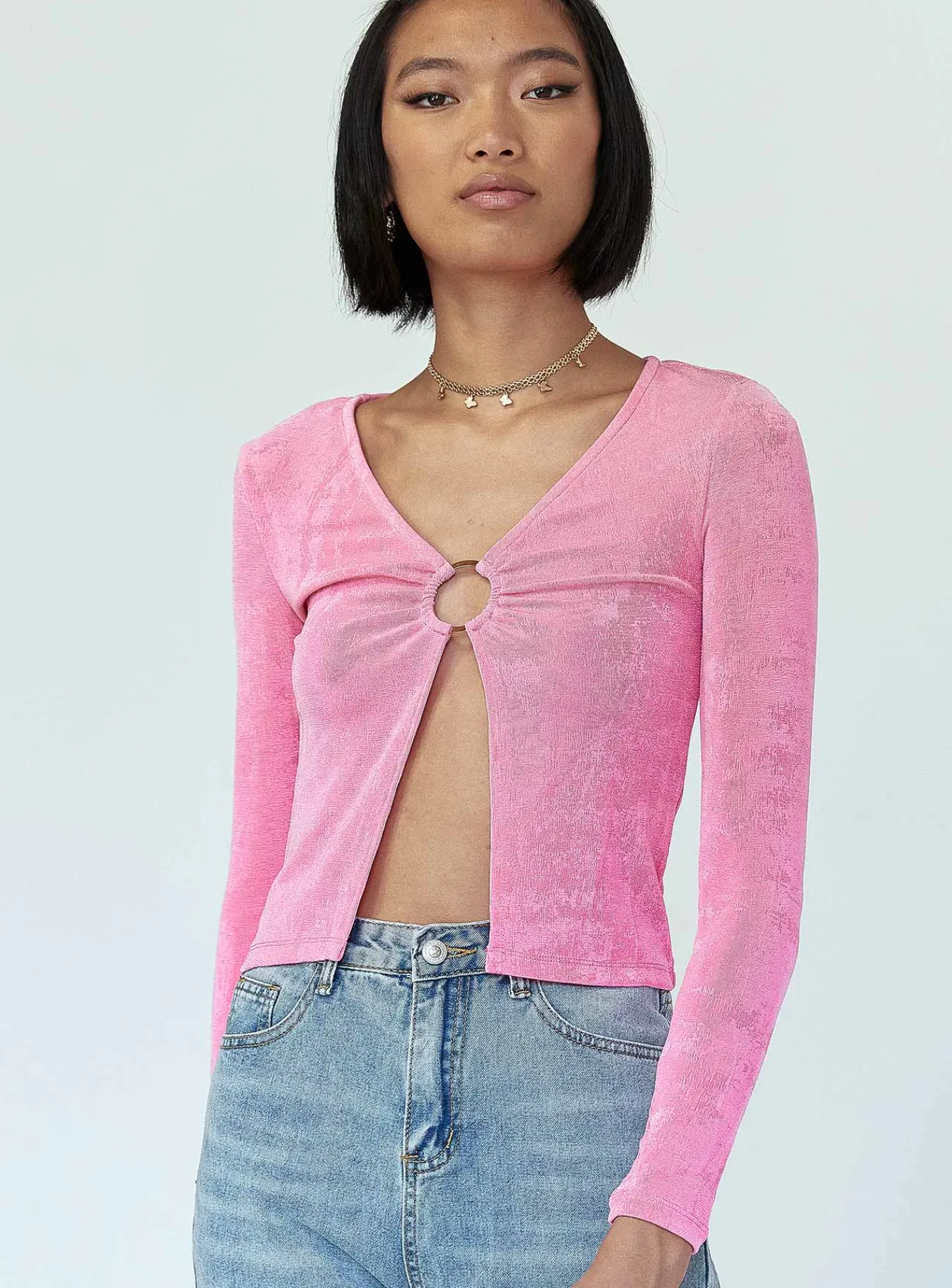 Princess Polly Ember Ring Detail Top Pink Discount