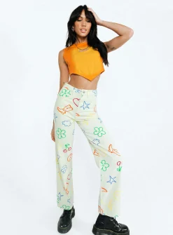 Princess Polly Emerson Pants Ecru   Beige Fashion