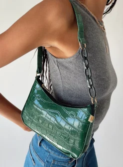 Princess Polly Emile Shoulder Bag  Green Discount