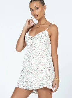 Princess Polly Emilee Floral Romper  Cream Cheap