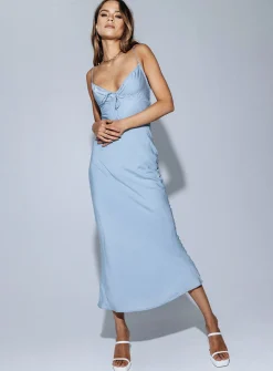 Princess Polly Emily Maxi Dress  Blue Hot