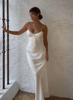 Princess Polly Emily Maxi Dress  White Store