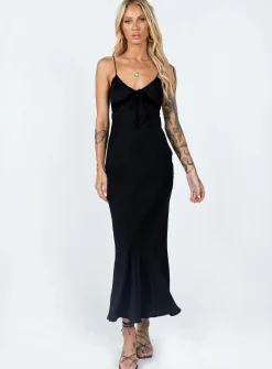 Princess Polly Emily Maxi Dress  Black Clearance