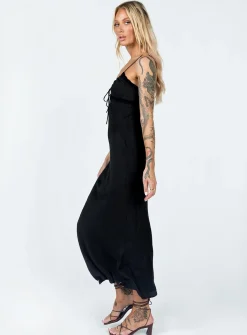 Princess Polly Emily Maxi Dress  Black Clearance