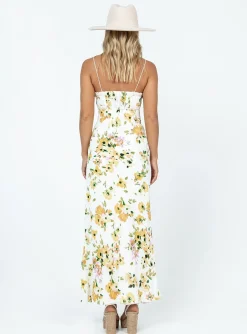 Princess Polly Emily Maxi Dress White / Yellow Floral Store