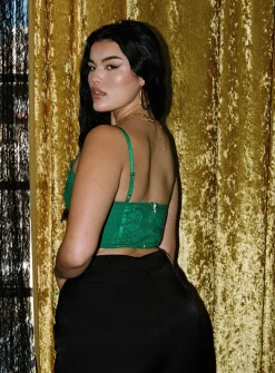 Princess Polly Emmanuel Top Green Cheap