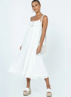 Princess Polly Empress Of Love Maxi Dress  White Cheap