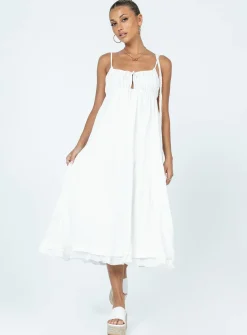 Princess Polly Empress Of Love Maxi Dress  White Cheap