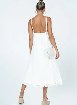 Princess Polly Empress Of Love Maxi Dress  White Cheap