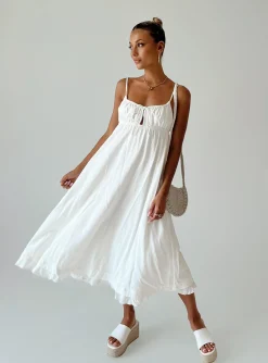 Princess Polly Empress Of Love Maxi Dress  White Cheap