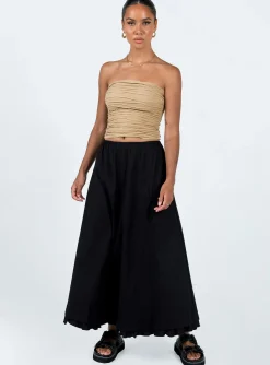 Princess Polly Empress Of Love Maxi Skirt  Black Online