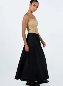 Princess Polly Empress Of Love Maxi Skirt  Black Online
