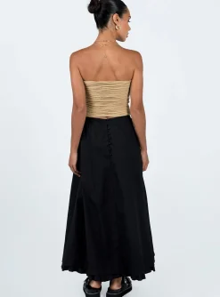 Princess Polly Empress Of Love Maxi Skirt  Black Online
