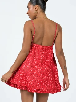 Princess Polly Empress Of Love Mini Dress  Red Fashion