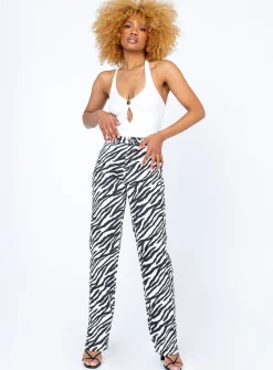 Princess Polly Enfield Bodysuit  White Flash Sale