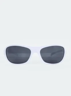 Princess Polly Enrico Sunglasses  White Cheap