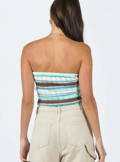Princess Polly Erica Strapless Knit Topmulti Blue Best