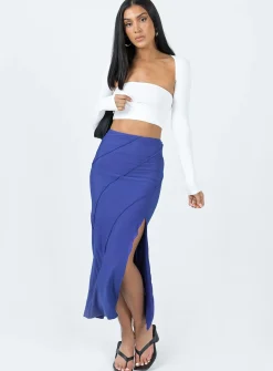 Princess Polly Erika Midi Skirt  Blue Fashion