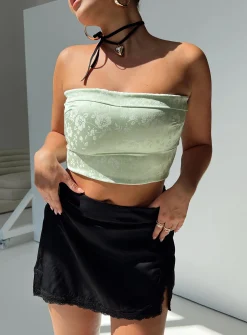 Princess Polly Essen Strapless Top  Green Hot