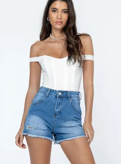 Princess Polly Este Shorts  Denim Flash Sale