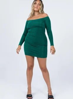 Princess Polly Estelle Mini Dress  Green Shop