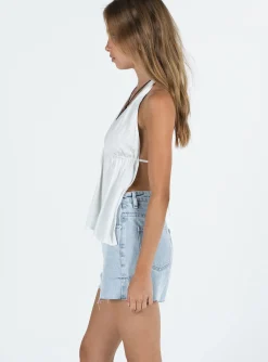 Princess Polly Estrella Shorts Light Wash  Denim Cheap
