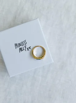 Princess Polly Eternal Gold Plated Ring  Gold / Green Fashion