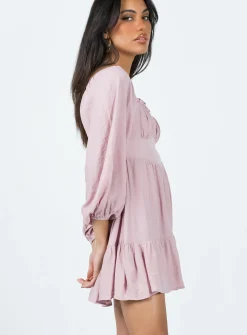 Princess Polly Ethan Long Sleeve Mini Dress  Pink Online