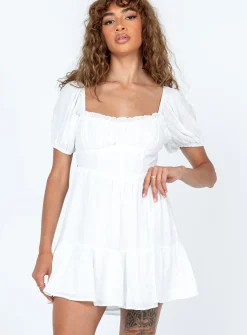 Princess Polly Ethan Mini Dress  White Best Sale