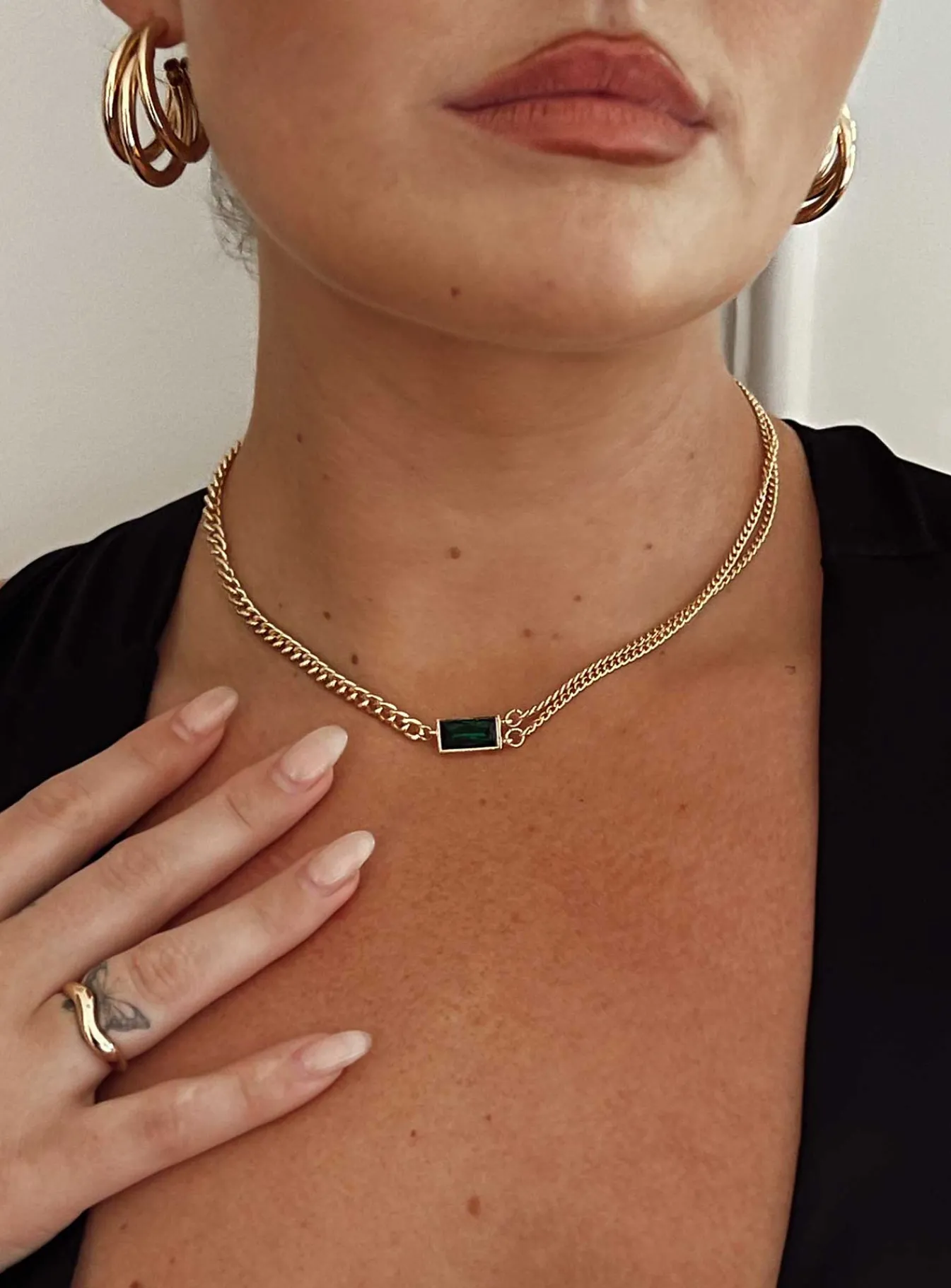 Princess Polly Etienne Necklace/ Green Gold Shop