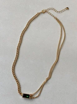 Princess Polly Etienne Necklace/ Green Gold Shop