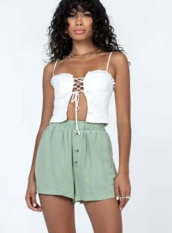 Princess Polly Etta Shorts  Green Fashion
