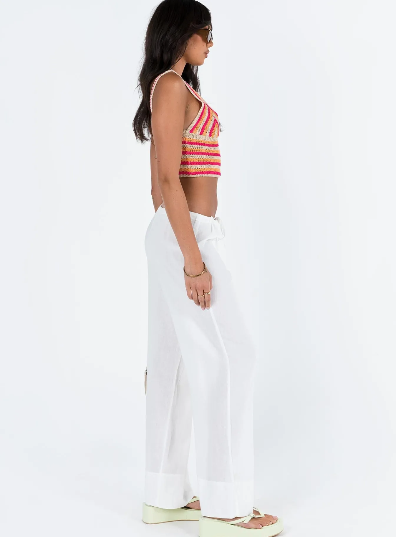 Princess Polly Euro Dreaming Palazzo Pants White Cheap