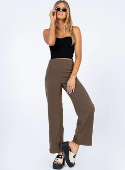 Princess Polly Euros Pants  Brown Shop